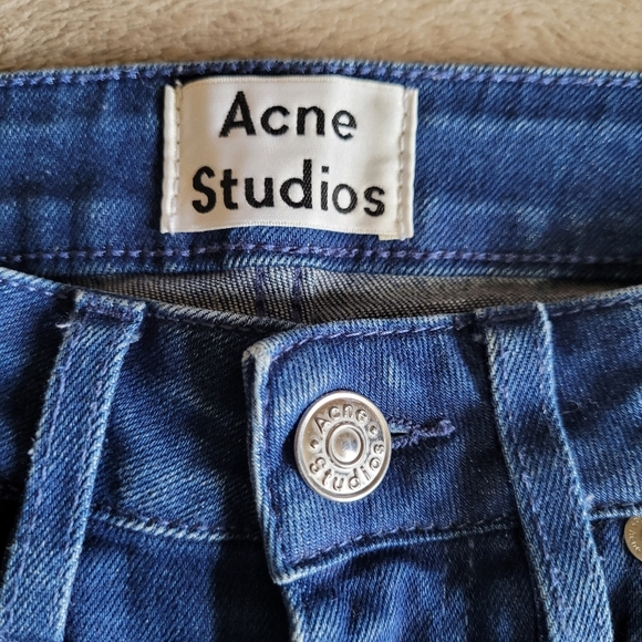 Acne Studios Skin 5 Ocean cropped skinny jeans size 25 - Picture 10 of 13